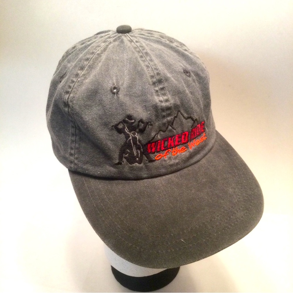 KP Wicked Ride Of The West Hat Cap OS Grey Denim Biker Rally